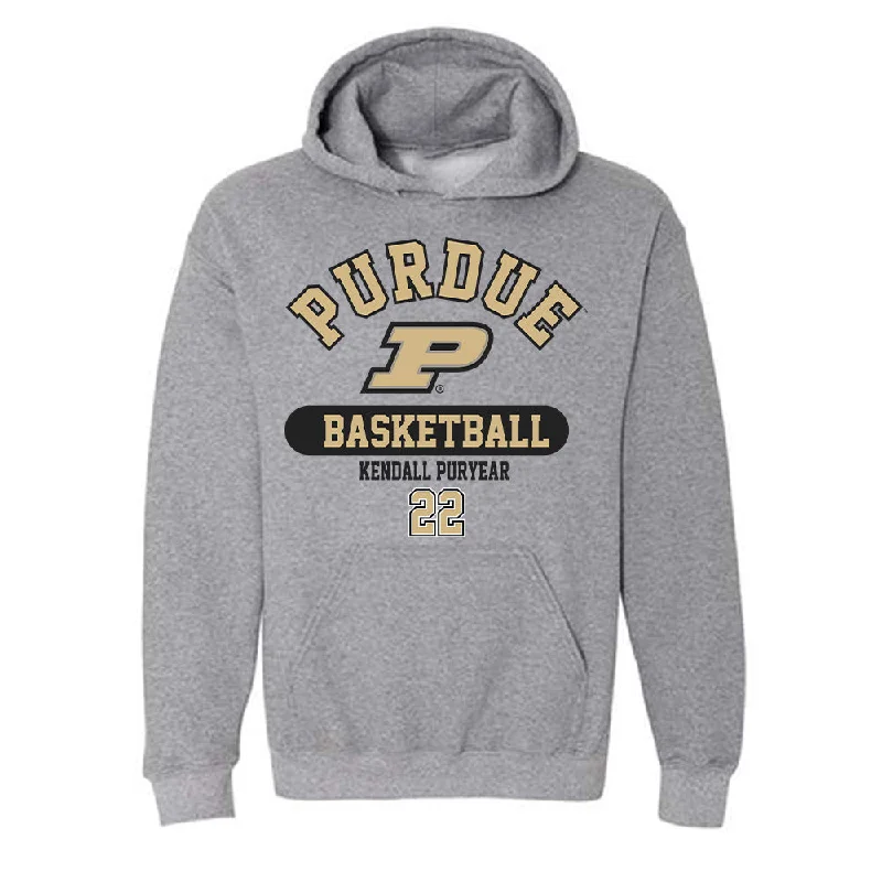 Purdue - NCAA Women's Basketball : Kendall Puryear - Classic Fashion Shersey Hooded Sweatshirt Hoodie with Elastic Waist Stretchable Comfortable Purdue - NCAA Women's Basketball : Kendall Puryear - Classic Fashion Shersey Hooded Sweatshirt Hoodie with Elastic Waist Stretchable Comfortable