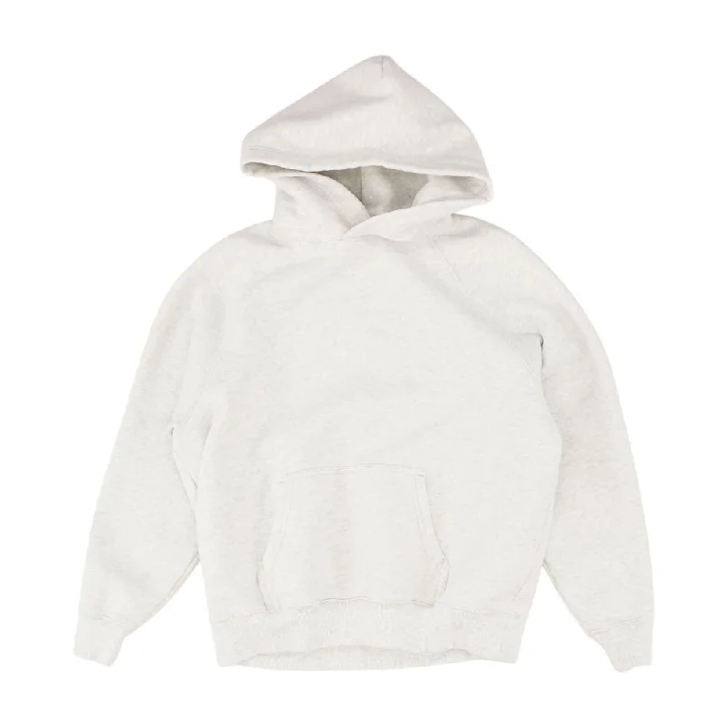 Gray Solid Hoodie Hoodie with Cuffed Sleeves Snug Secure