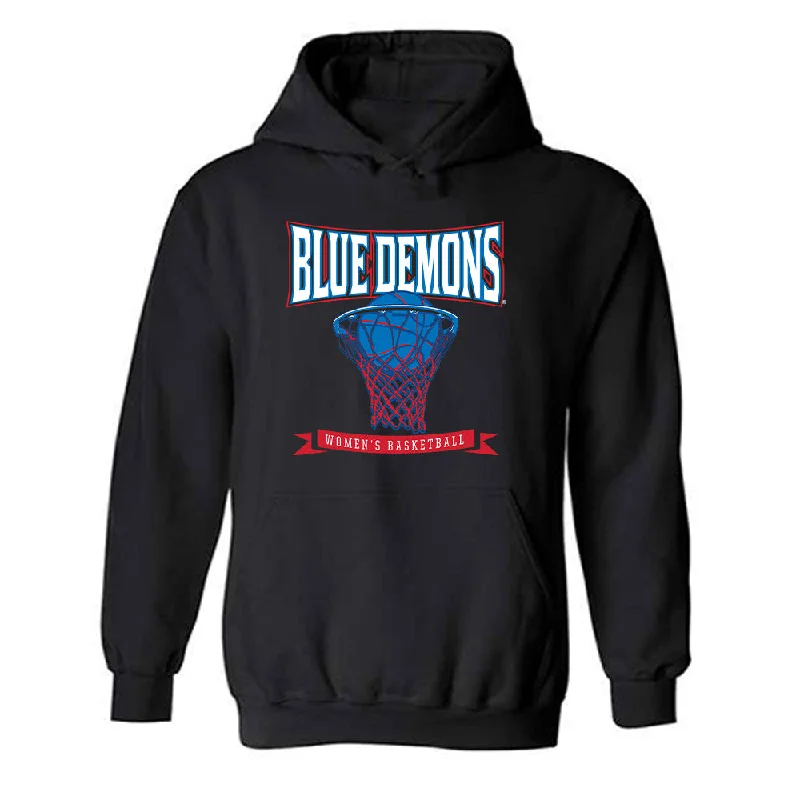 DePaul - NCAA Women's Basketball : Ellery Minch - Sports Shersey Hooded Sweatshirt Hoodie with Hem Lace Feminine Delicate DePaul - NCAA Women's Basketball : Ellery Minch - Sports Shersey Hooded Sweatshirt Hoodie with Hem Lace Feminine Delicate