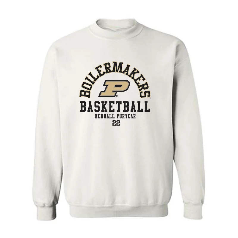 Purdue - NCAA Women's Basketball : Kendall Puryear - Classic Fashion Shersey Crewneck Sweatshirt Hoodie with Back Slit Movement Comfort Purdue - NCAA Women's Basketball : Kendall Puryear - Classic Fashion Shersey Crewneck Sweatshirt Hoodie with Back Slit Movement Comfort
