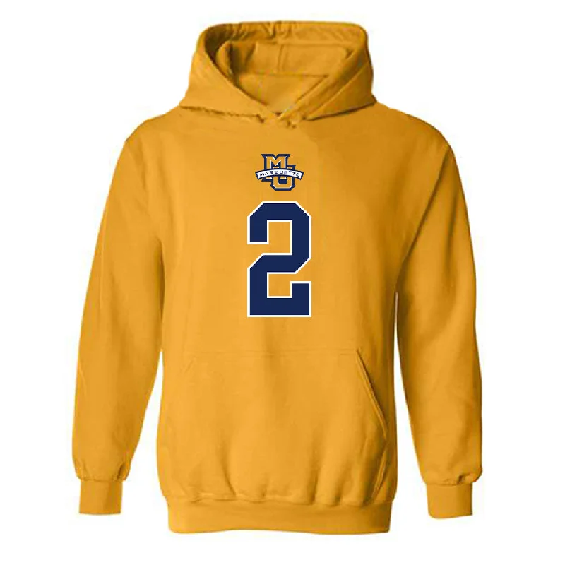 Marquette - NCAA Women's Basketball : Jaidynn Mason - Sports Shersey Hooded Sweatshirt Hoodie with Cuffed Sleeves Snug Secure Marquette - NCAA Women's Basketball : Jaidynn Mason - Sports Shersey Hooded Sweatshirt Hoodie with Cuffed Sleeves Snug Secure