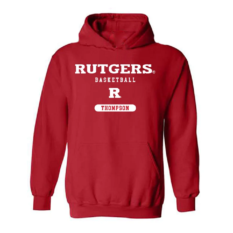 Rutgers - NCAA Women's Basketball : Lisa Thompson - Classic Shersey Hooded Sweatshirt Hoodie with Ribbed Neckline Snug Warm Rutgers - NCAA Women's Basketball : Lisa Thompson - Classic Shersey Hooded Sweatshirt Hoodie with Ribbed Neckline Snug Warm