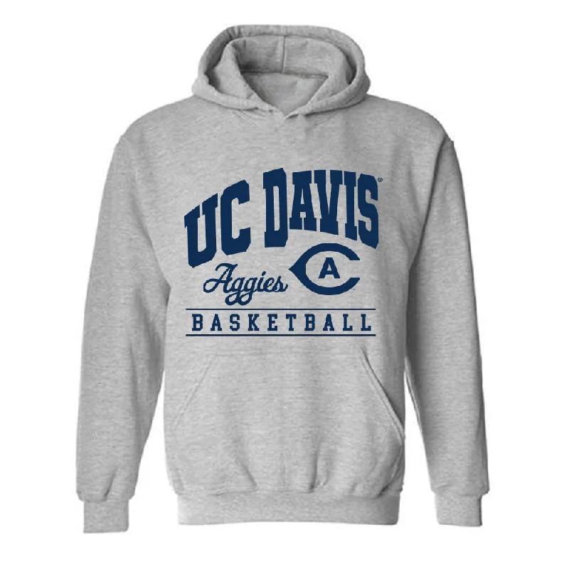 UC Davis - NCAA Women's Basketball : Victoria Baker - Classic Shersey Hooded Sweatshirt Hoodie with Stripes Bold Sporty UC Davis - NCAA Women's Basketball : Victoria Baker - Classic Shersey Hooded Sweatshirt Hoodie with Stripes Bold Sporty