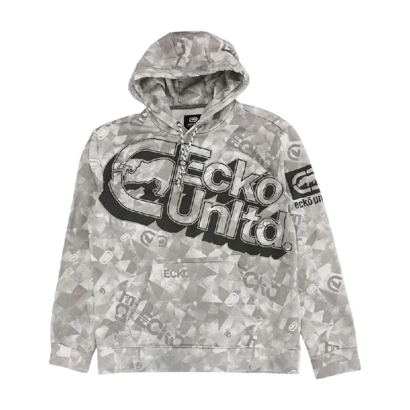 Gray Graphic Hoodie Hoodie with Zipper Versatile Modern