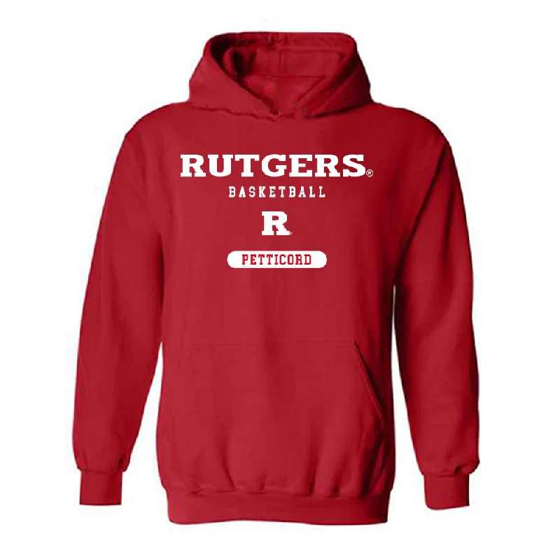 Rutgers - NCAA Women's Basketball : Mya Petticord - Classic Shersey Hooded Sweatshirt Hoodie Crop Top Short Trendy Rutgers - NCAA Women's Basketball : Mya Petticord - Classic Shersey Hooded Sweatshirt Hoodie Crop Top Short Trendy