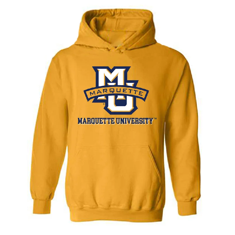 Marquette - NCAA Women's Basketball : Jaidynn Mason - Generic Shersey Hooded Sweatshirt Hoodie with Button Placket Classic Preppy Marquette - NCAA Women's Basketball : Jaidynn Mason - Generic Shersey Hooded Sweatshirt Hoodie with Button Placket Classic Preppy