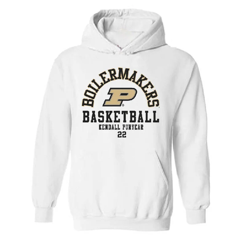 Purdue - NCAA Women's Basketball : Kendall Puryear - Classic Fashion Shersey Hooded Sweatshirt Hoodie with Front Slit Layering Stylish Purdue - NCAA Women's Basketball : Kendall Puryear - Classic Fashion Shersey Hooded Sweatshirt Hoodie with Front Slit Layering Stylish