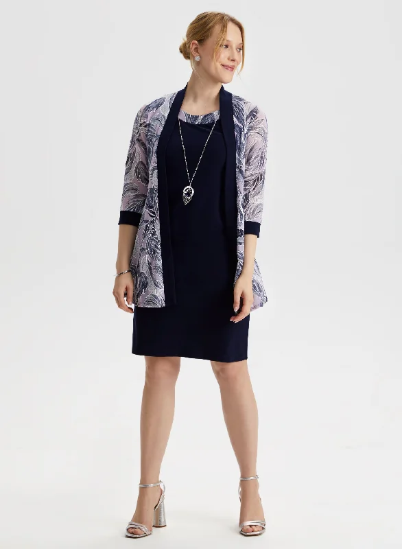 Feather Print Jacket, Dress & Necklace Set Faux Fur Jacket Real Fur Jacket Shearling Jacket Feather Print Jacket, Dress & Necklace Set Faux Fur Jacket Real Fur Jacket Shearling Jacket