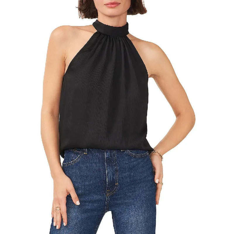 1.State Womens Satin Draped Tank Top peach tank top
