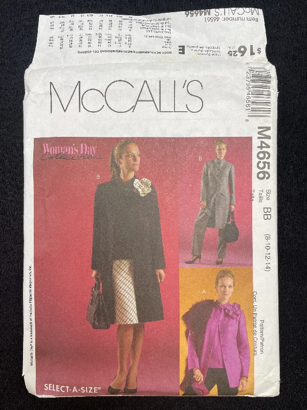 2004 McCall's 4656 Sewing Pattern - Jacket, Top, Bias Skirt, Pants and Flower FACTORY FOLDED Quilted Jacket Puffer Jacket Insulated Jacket 2004 McCall's 4656 Sewing Pattern - Jacket, Top, Bias Skirt, Pants and Flower FACTORY FOLDED Quilted Jacket Puffer Jacket Insulated Jacket