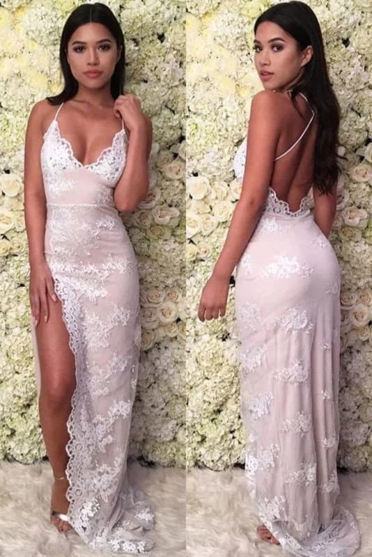 Bodydon Maxi Prom Dress Side Slit Long V Neck Party Dresses with Lace Applique Tunics Summer linen Bodydon Maxi Prom Dress Side Slit Long V Neck Party Dresses with Lace Applique Tunics Summer linen