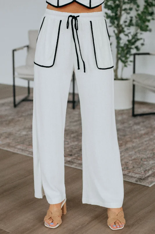 Talk Later Linen Pants Chic Faux Leather Pants