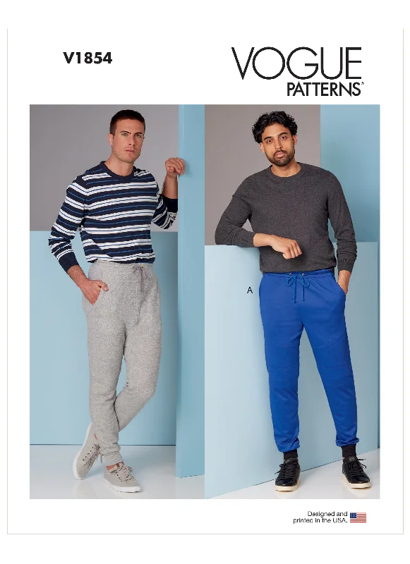 Vogue Pattern V1854 Men's Pants Sleek Black Pants