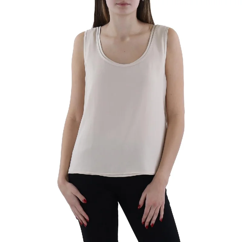 DKNY Womens Sheer Sleeveless Tank Top lime green tank