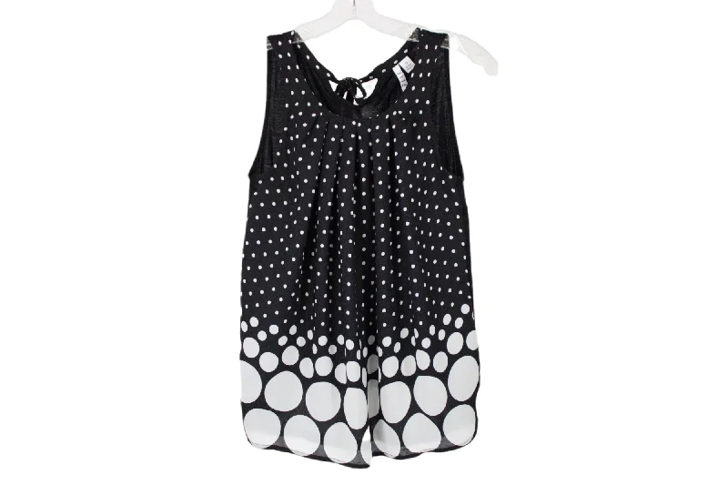 Elle Black White Polka Dot Tank | XS yoga tank top