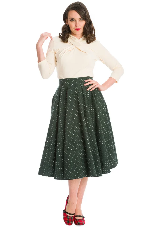 Banned Apparel - Cosy Spot Swing Skirt satin skirt smooth