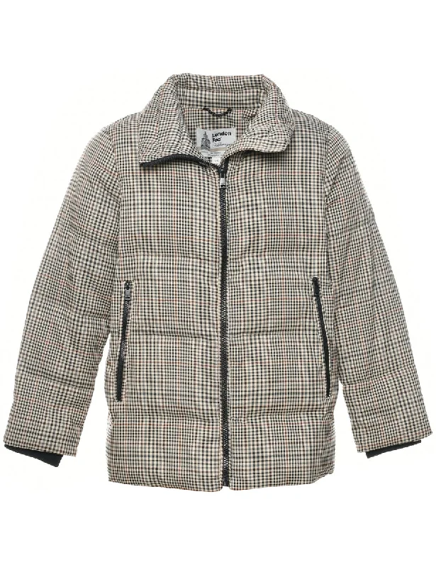 London Fog Puffer Jacket - L Oversized Jacket Tailored Jacket Straight Jacket
