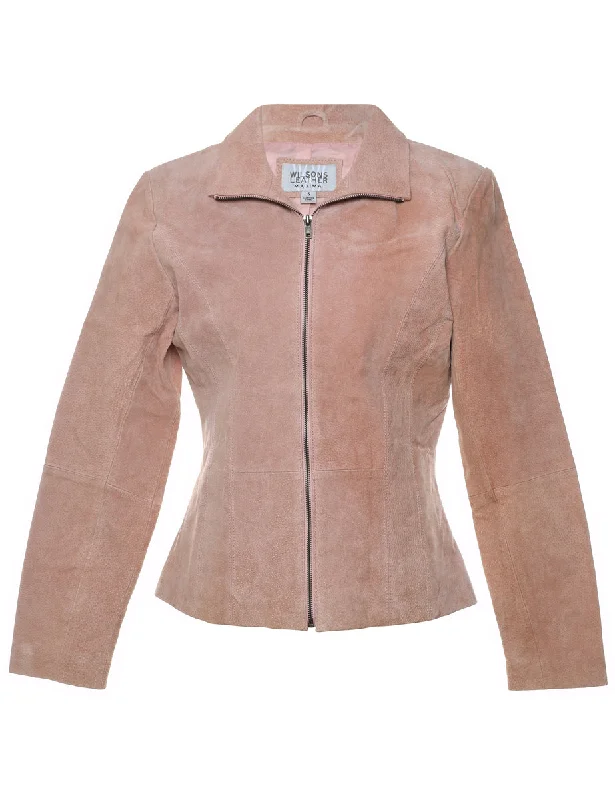 Light Pink Suede 1990s Jacket - S Satin Jacket Silk Jacket Chiffon Jacket