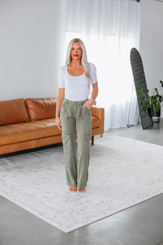 Marino Cargo Pants - Olive Comfortable Fleece Pants