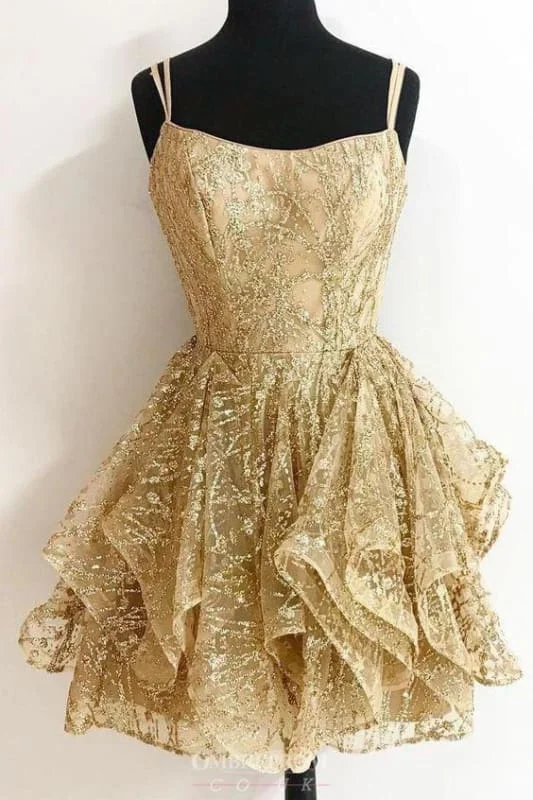 Gold Short homecoming Glitter Cocktail Party Dress Mini Shiny Straps Dresses Tunics Mesh breathable Gold Short homecoming Glitter Cocktail Party Dress Mini Shiny Straps Dresses Tunics Mesh breathable