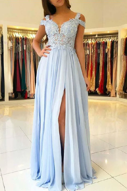 Light Blue Prom Dress, Prom Dresses, Evening Gown, Graduation School Party Dress, Winter Formal Dress Pleated Skirt Elegant Light Blue Prom Dress, Prom Dresses, Evening Gown, Graduation School Party Dress, Winter Formal Dress Pleated Skirt Elegant