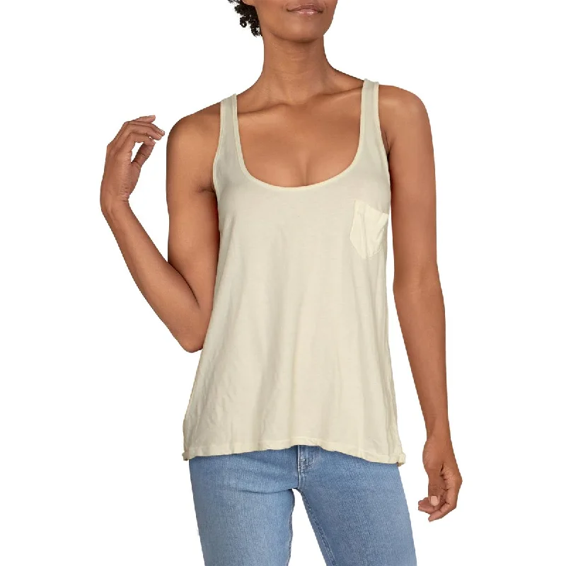 Solid & Striped Womens Comfy Front Pocket Tank Top sleep tank top