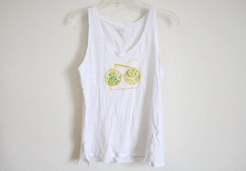 Old Navy "Pure Imagination" White Tank | S adorable tank top