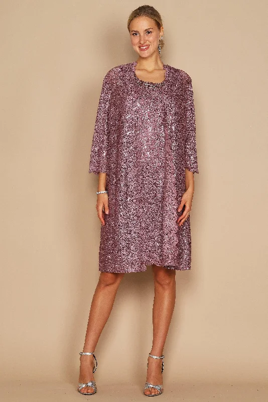 R&M Richards 9101P Short Petite Duster Jacket Dress Appliqued Jacket Beaded Jacket Sequined Jacket