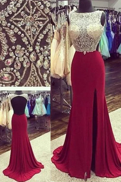 Prom Dress Slit Skirt, Evening Gown, Graduation School Party Dress, Winter Formal Dress Boatneck Modish Everyday Prom Dress Slit Skirt, Evening Gown, Graduation School Party Dress, Winter Formal Dress Boatneck Modish Everyday