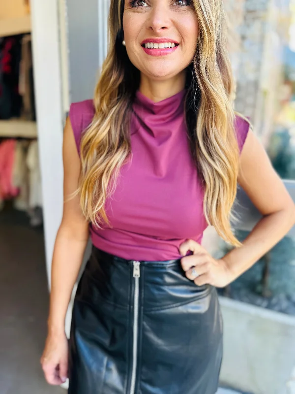 Banks Basic Tank- Mulberry halter tank top