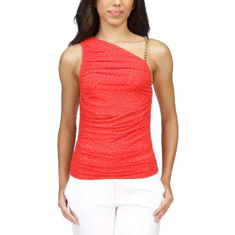 MICHAEL Michael Kors Womens Printed Asymmetric Tank Top fashionable tank top