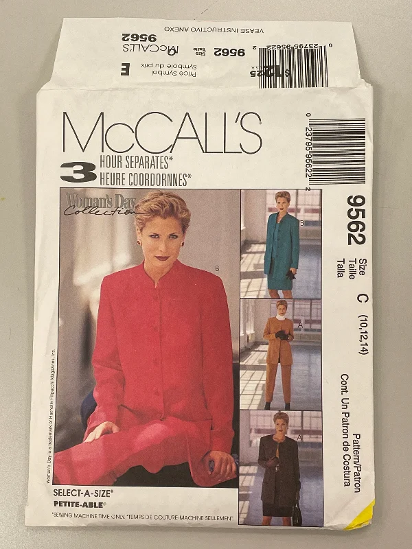 SALE 1998 McCall's 9562 Pattern: Jacket, Pants, Skirt & Top FACTORY FOLDED Print Jacket Jacquard Jacket Embroidered Jacket SALE 1998 McCall's 9562 Pattern: Jacket, Pants, Skirt & Top FACTORY FOLDED Print Jacket Jacquard Jacket Embroidered Jacket