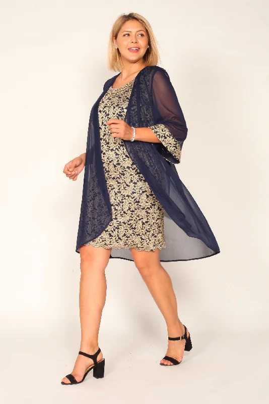 R&M Richards 7312P Short Chiffon Jacket Dress Sale Herringbone Jacket Houndstooth Jacket Plaid Jacket