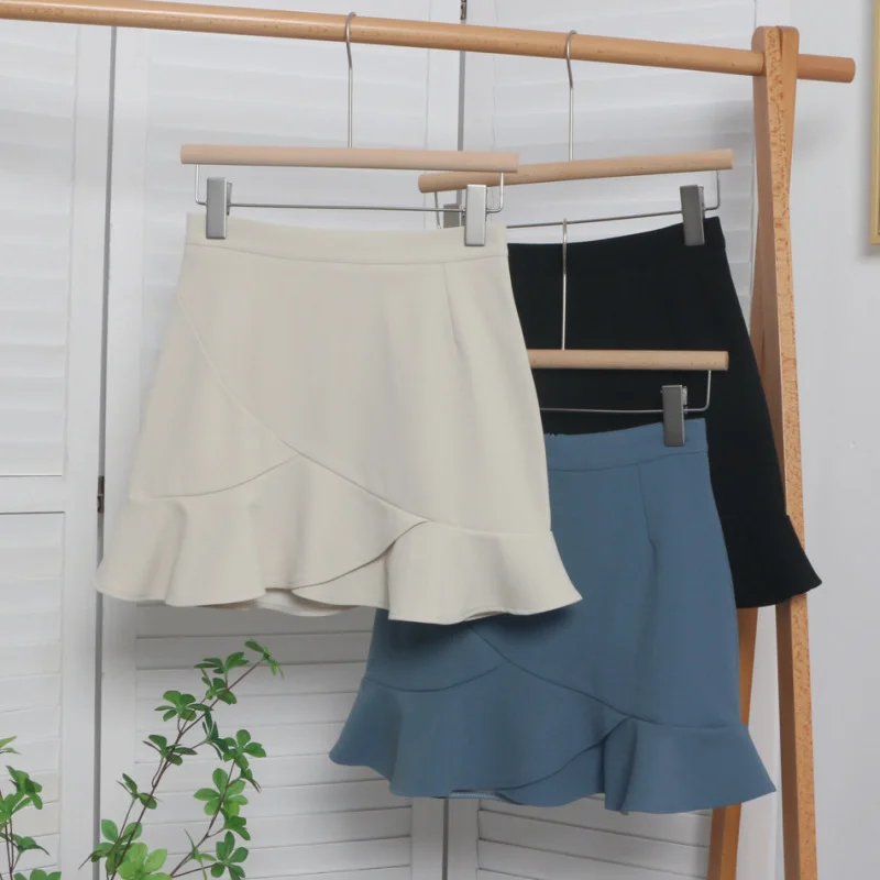 Women Summer Irregular Lotus Leaf Edge High Waist A-Line Fishtail Skirt boho skirt vibe Women Summer Irregular Lotus Leaf Edge High Waist A-Line Fishtail Skirt boho skirt vibe