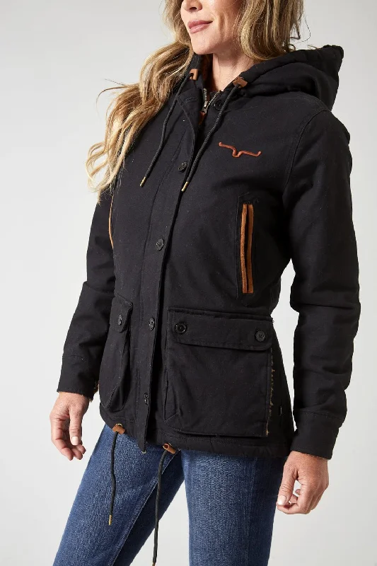 Kimes Ranch Womens Awa Black Cotton Blend Cotton Jacket Fitted Jacket Loose Jacket Oversized Jacket Kimes Ranch Womens Awa Black Cotton Blend Cotton Jacket Fitted Jacket Loose Jacket Oversized Jacket