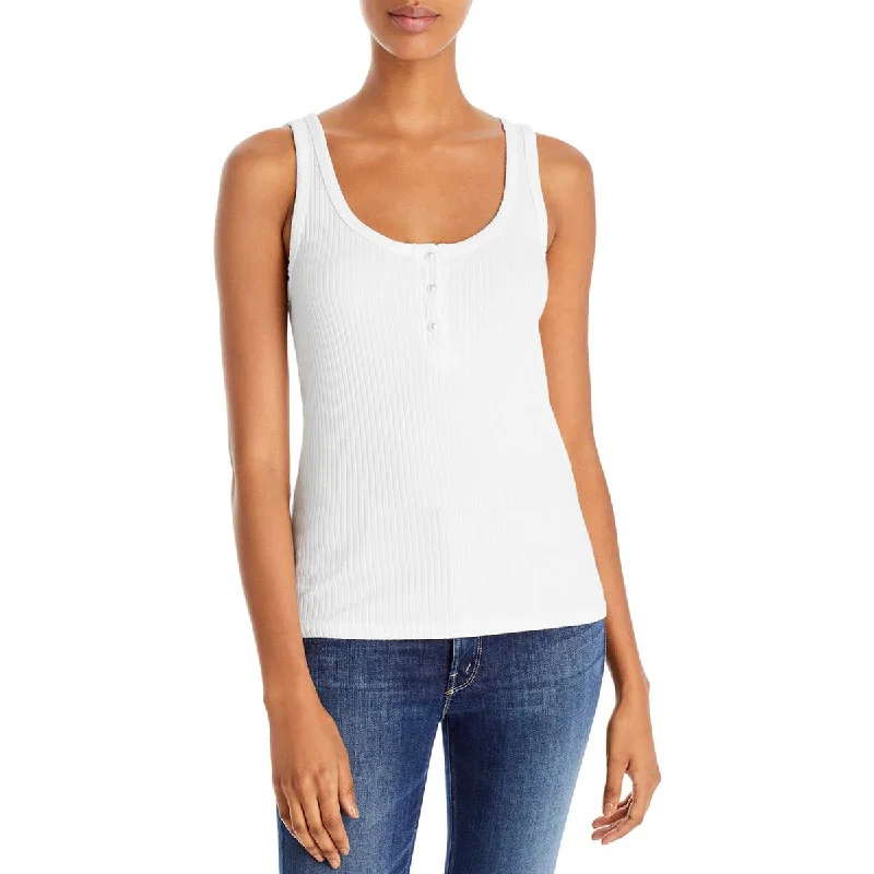 Michael Lauren Womens Sandro Sleeveless Button Tank Top open back tank