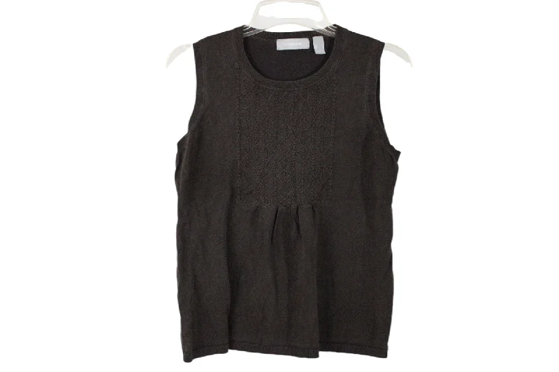 Liz Claiborne Brown Knit Tank | L stretchy tank top