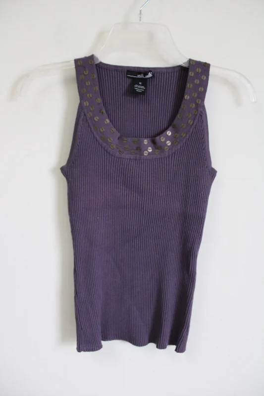 Willi Smith Purple Knit Rib Tank | M seamless tank top