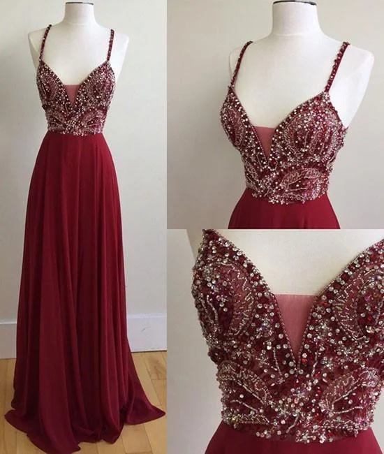Burgundy Prom Dress, Prom Dresses, Evening Gown, Graduation School Party Dress, Winter Formal Dress Tunics Versatile functional Burgundy Prom Dress, Prom Dresses, Evening Gown, Graduation School Party Dress, Winter Formal Dress Tunics Versatile functional