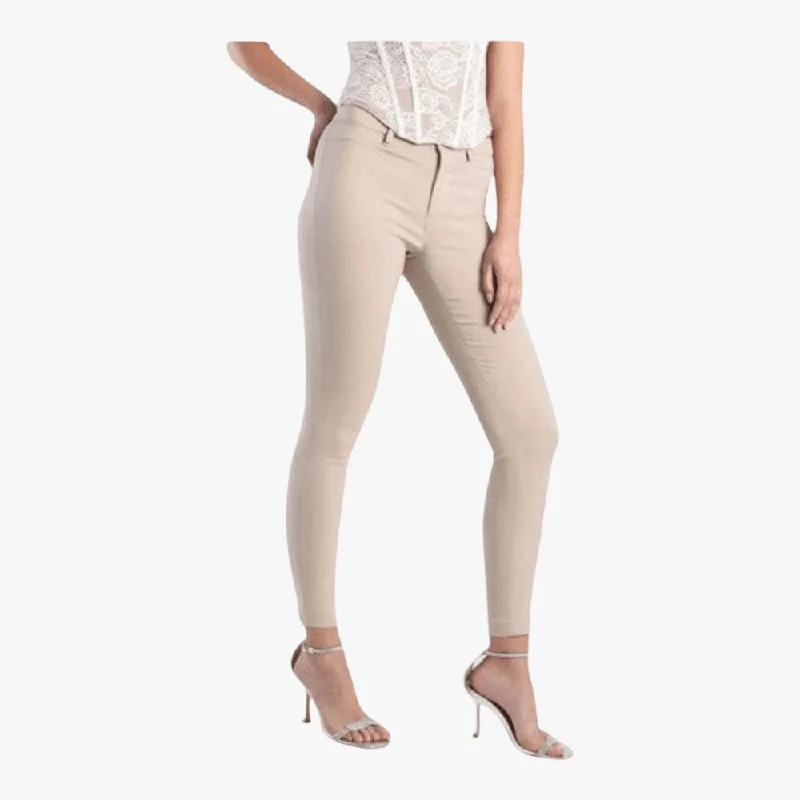 Sissy Boy Womens  Eresha Mid Rise Skinny Pants Sandstone Soft Stretch Leggings