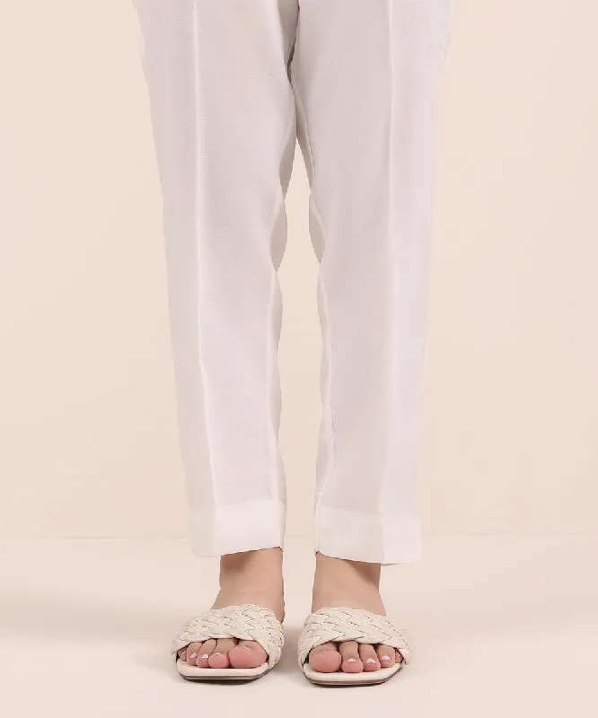 Solid Cambric Straight Pants Cozy Maternity Pants