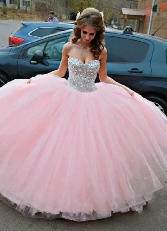 Pink Beaded Quinceanera Dress, Ball Gown, Sweet 16 Dresses, Prom Dress, Graduation Party Dresses Tunics Practical easy-care Pink Beaded Quinceanera Dress, Ball Gown, Sweet 16 Dresses, Prom Dress, Graduation Party Dresses Tunics Practical easy-care