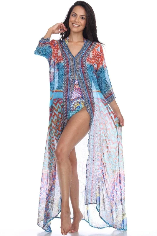 Women's Flowy Kimono Cardigan Open Front Maxi Dress Cover Up Transparent Opaque Sheer Women's Flowy Kimono Cardigan Open Front Maxi Dress Cover Up Transparent Opaque Sheer