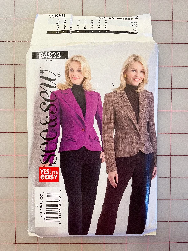 SALE 2006 See & Sew 4833 Pattern - Women's Jacket Elasticated Jacket Padded Jacket Insulated Jacket SALE 2006 See & Sew 4833 Pattern - Women's Jacket Elasticated Jacket Padded Jacket Insulated Jacket