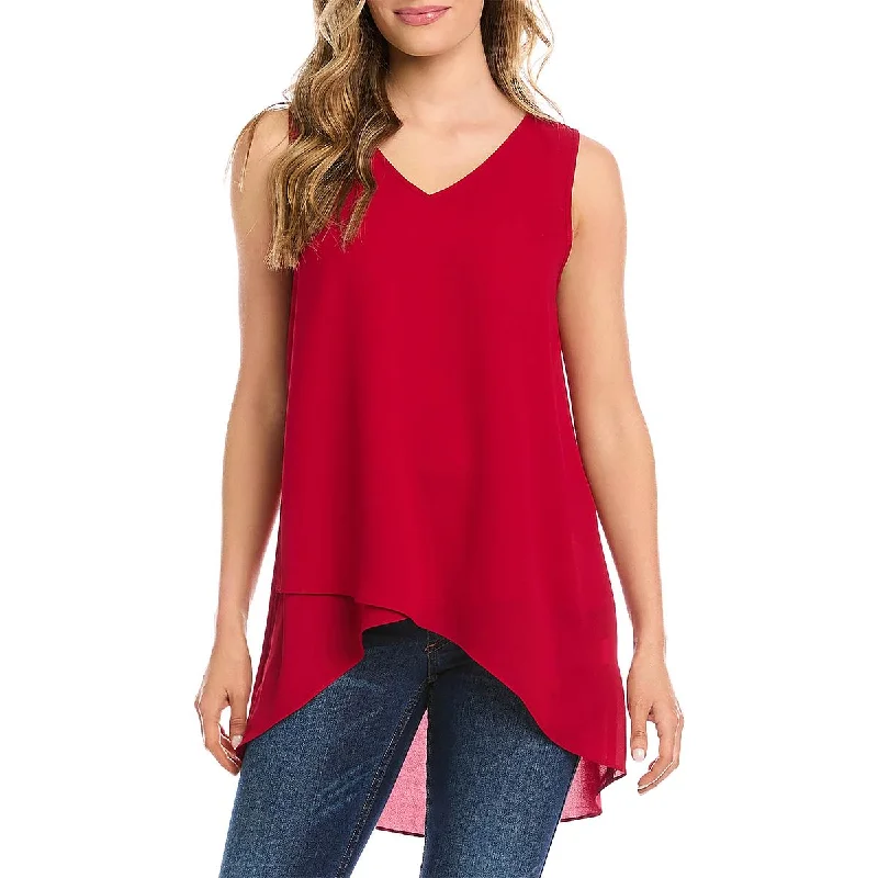 Karen Kane Womens V-Neck Cami Tank Top white tank top