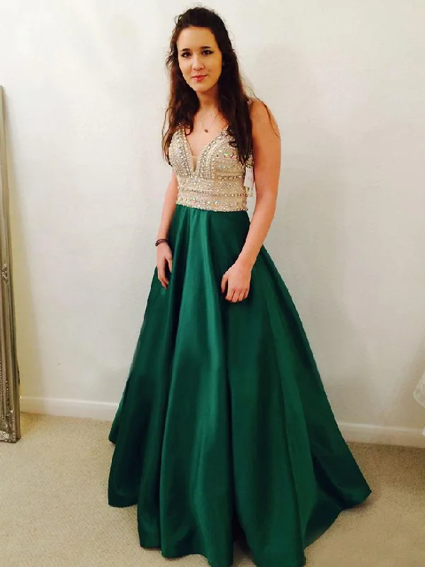 Green Prom Dress, Prom Dresses, Evening Gown, Graduation School Party Dress, Winter Formal Dress Tunics Essential wardrobe Green Prom Dress, Prom Dresses, Evening Gown, Graduation School Party Dress, Winter Formal Dress Tunics Essential wardrobe