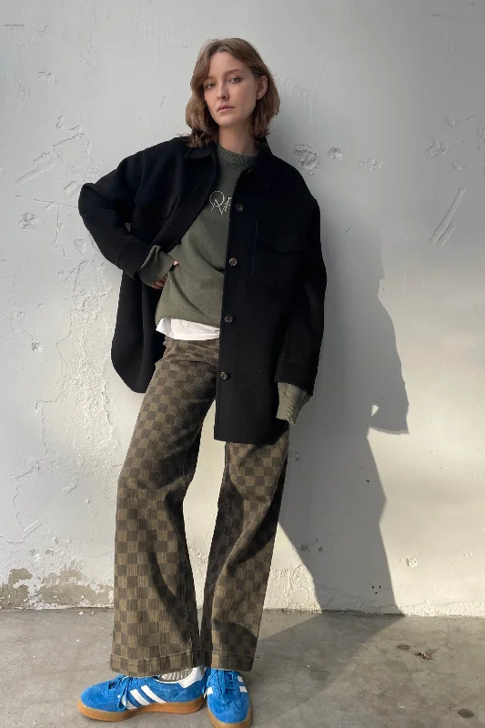 TWILL CHECKER PANT Soft Stretch Leggings