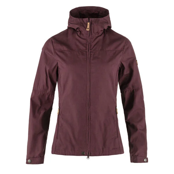 Fjallraven Womens Stina Jacket Port Notch Collar Peter Pan Collar Cowl Neck