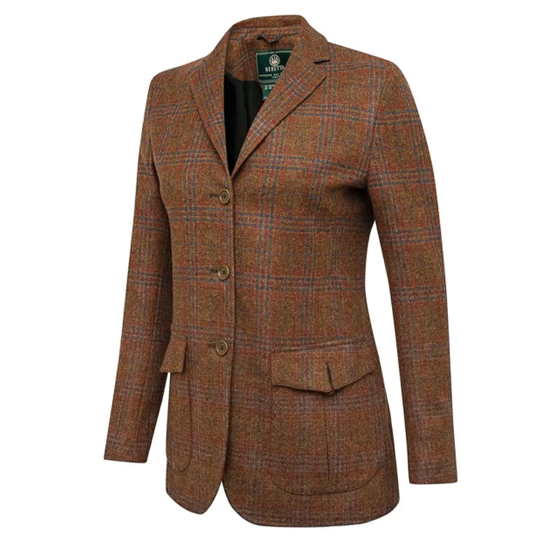 Beretta Womens St James Jacket Brown / Blue Check Cotton Jacket Linen Jacket Terry Jacket Beretta Womens St James Jacket Brown / Blue Check Cotton Jacket Linen Jacket Terry Jacket