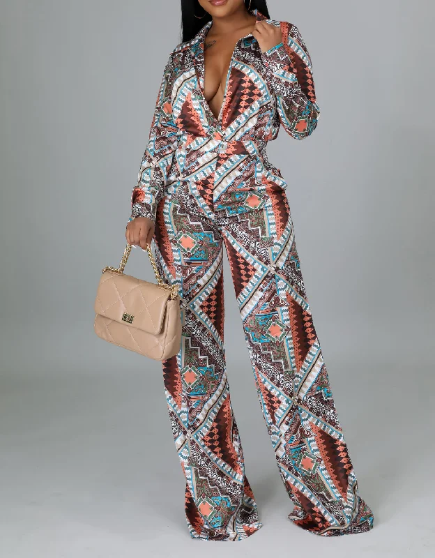 Fall Frenzy-Pants Set Chic Wool Trousers